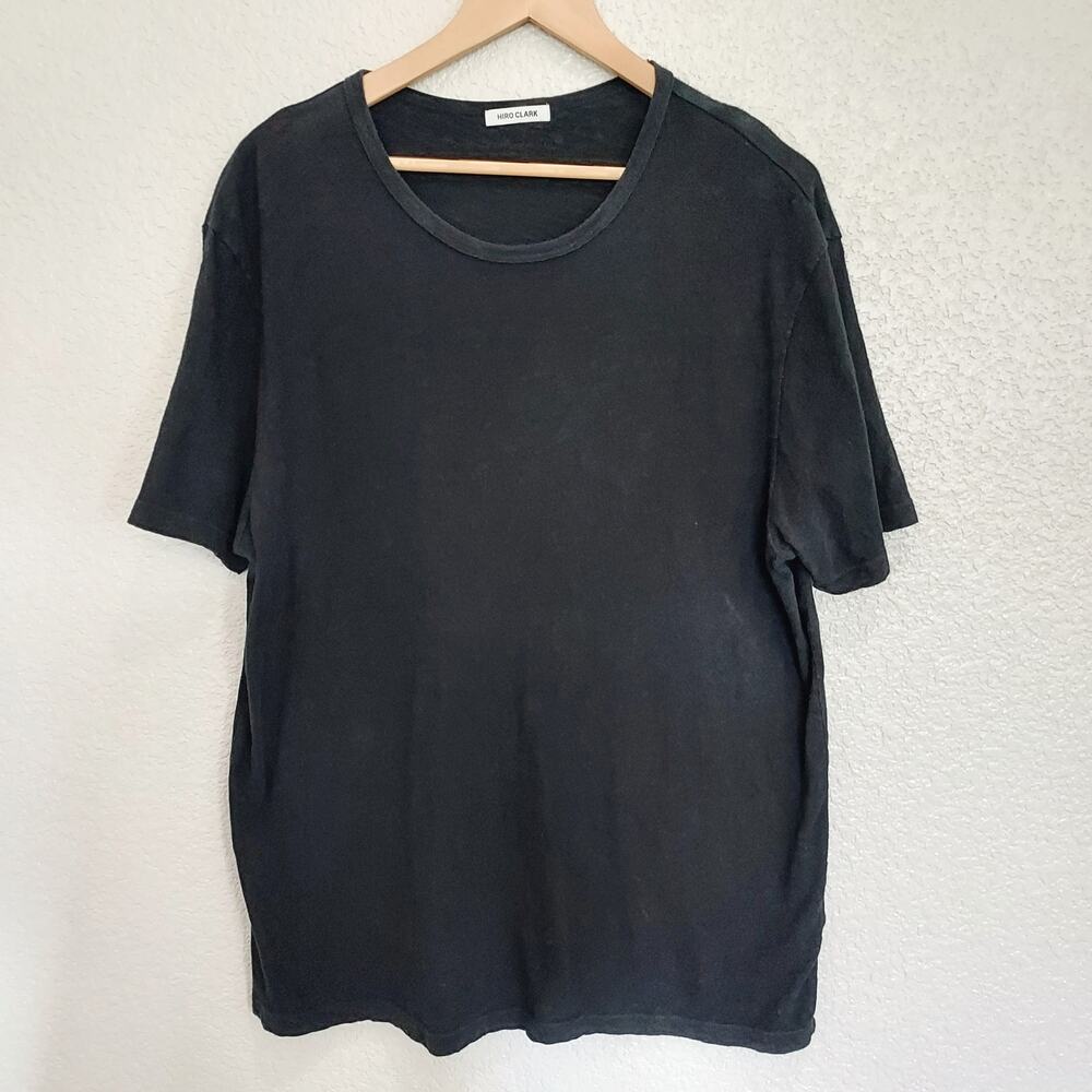 Hiro Clark Black Short Sleeve Crew Neck T-Shirt Size Large